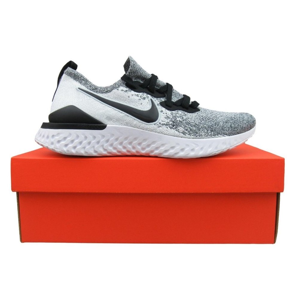 Nike Epic React Flyknit 2 Running Shoes Mens Size 9 Back White